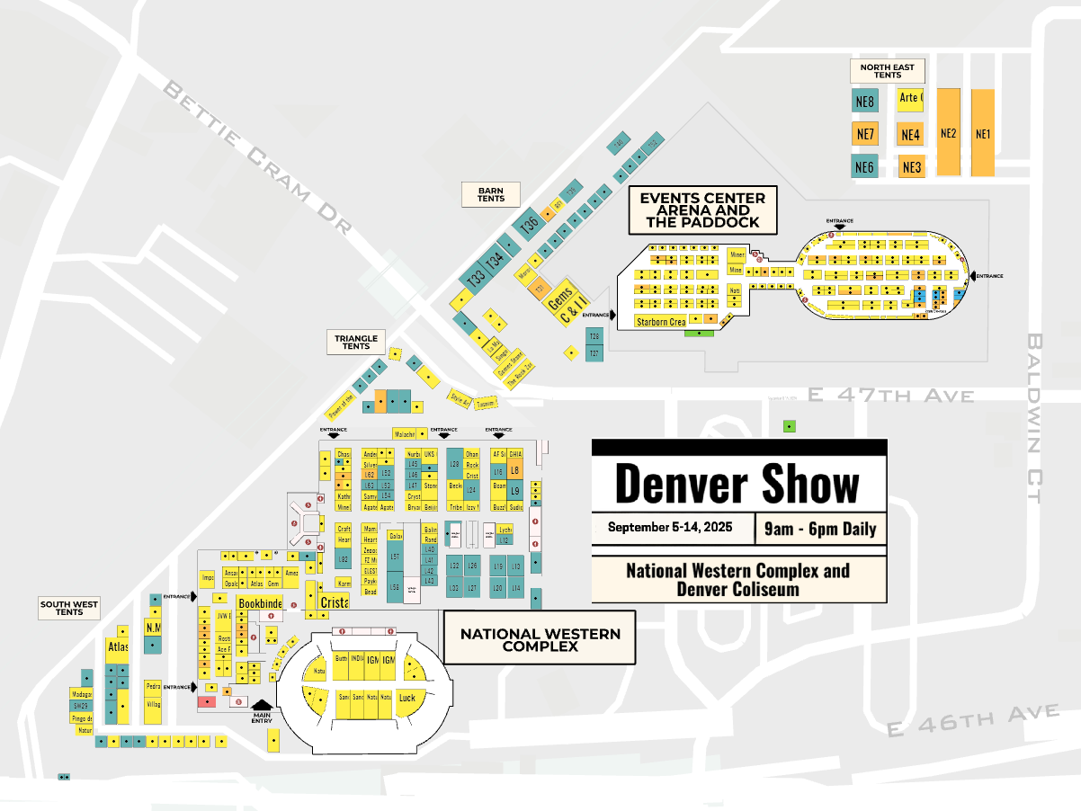 Floor plan of the Spring NJ Gem show